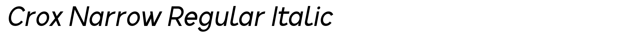 Crox Narrow Regular Italic image